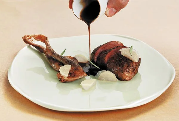 Phenix's signature dishes include Le Pigeon
