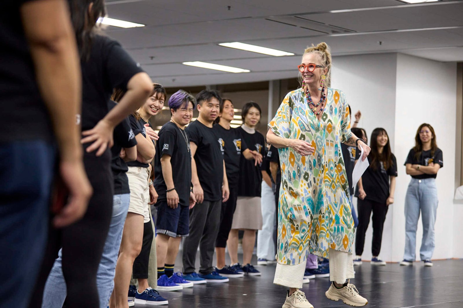 Lindsey McAlister leads a rehearsal