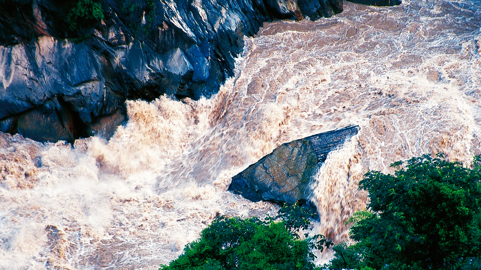 An aerial view of Tiger Leaping Gorge in southwest China's Yunnan Province.