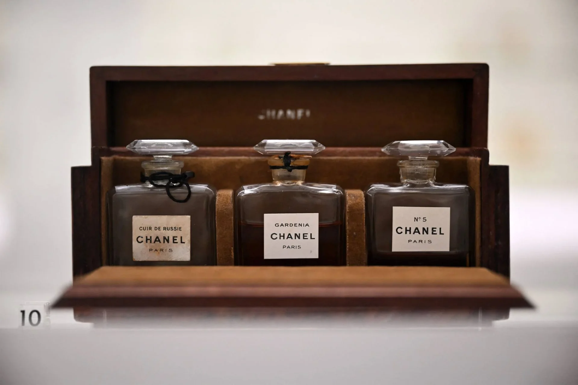A trio set of Chanel perfumes from 1936. Photo by AFP.
