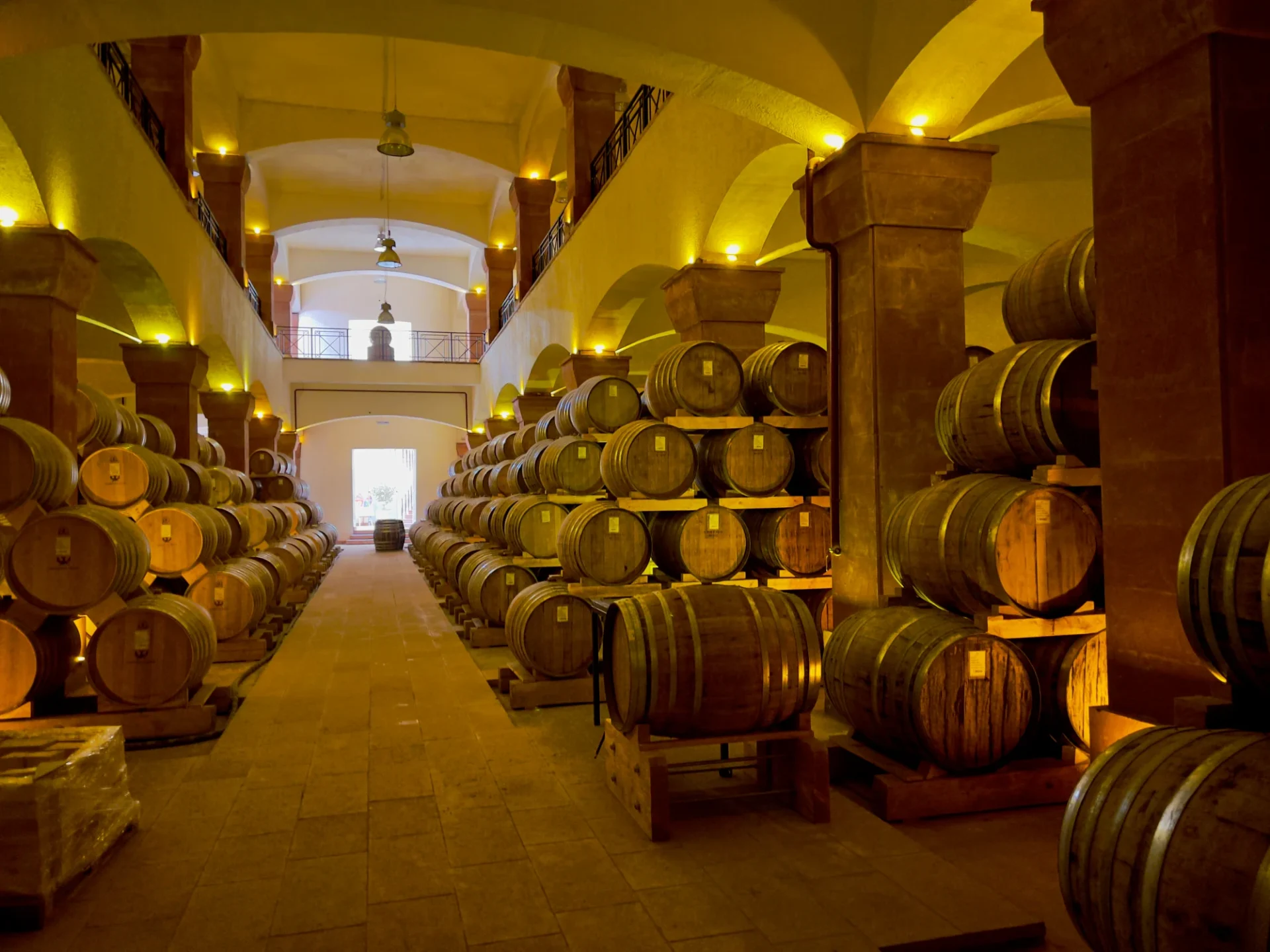 At the Armenian Wine Company outside Yerevan, brandy matures in oak casks to the sound of music by Armenian composer Aram Khachaturian – to make it more Armenian. Photo: Peter Neville-Hadley