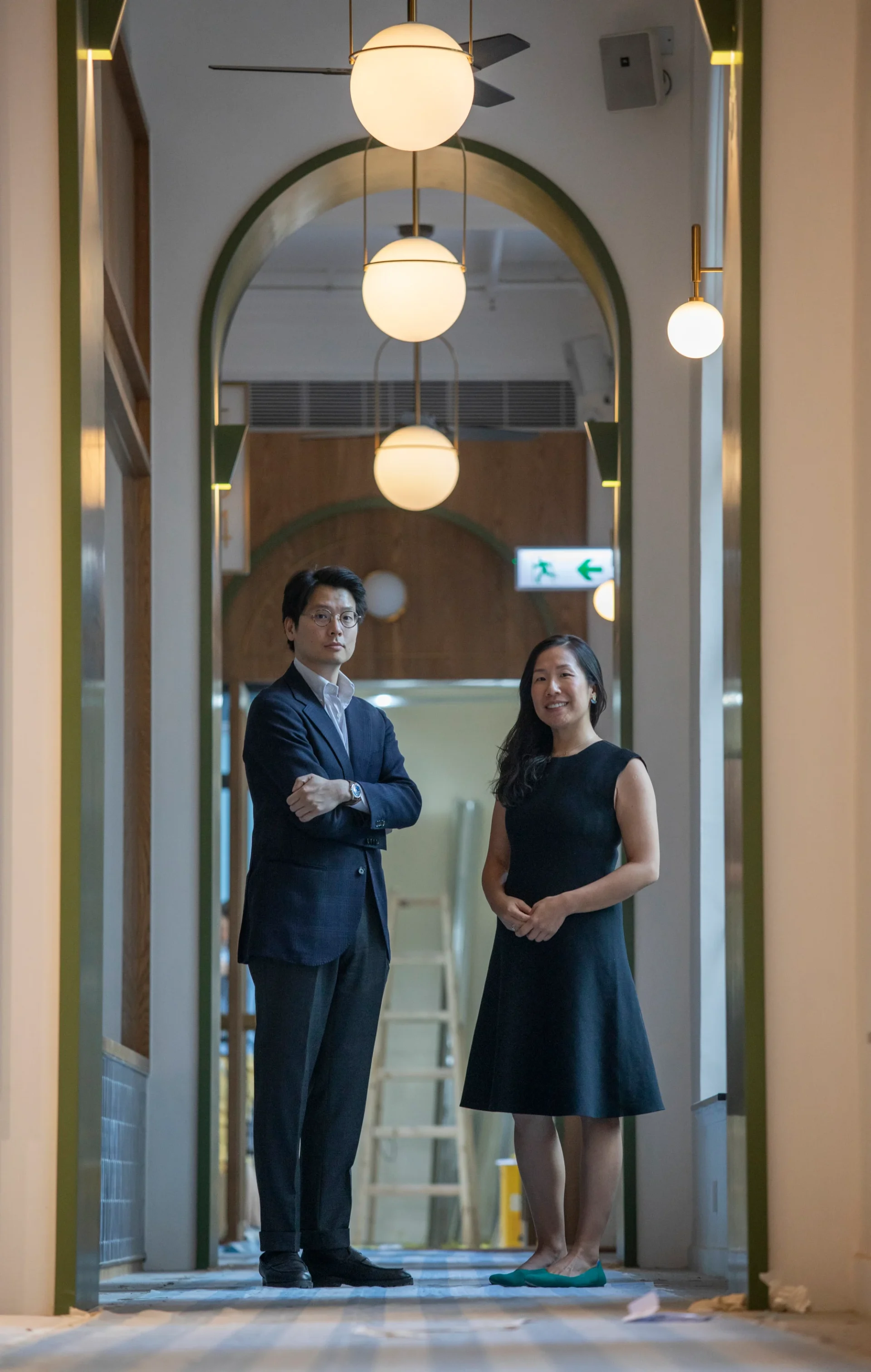 Mark Cho, co-founder of The Armoury, and Katherine Wong, designer at Katherine Wong Design Studio, at the Pedder Building. Photo: Antony Dickson