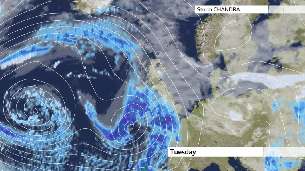 Storm Chandra batters UK and Ireland with flooding, school closures and ...