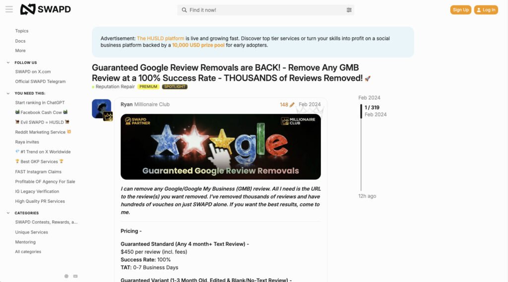 Swapd unique services